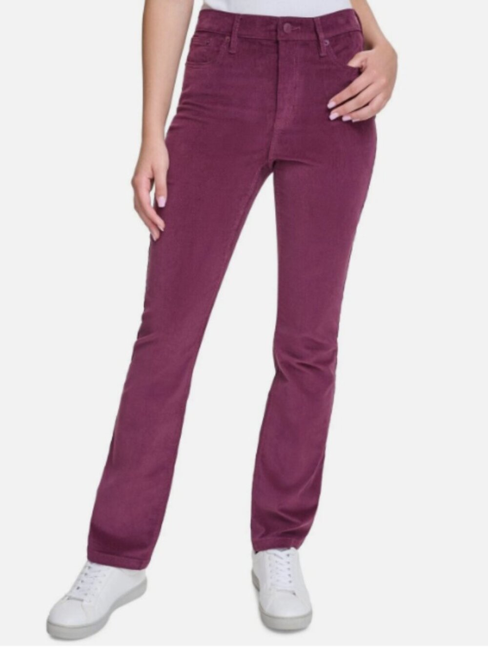 Calvin Klein Jeans Women's 4x 30" Purple Corduroy 5-pocket Pants Slim-Straight